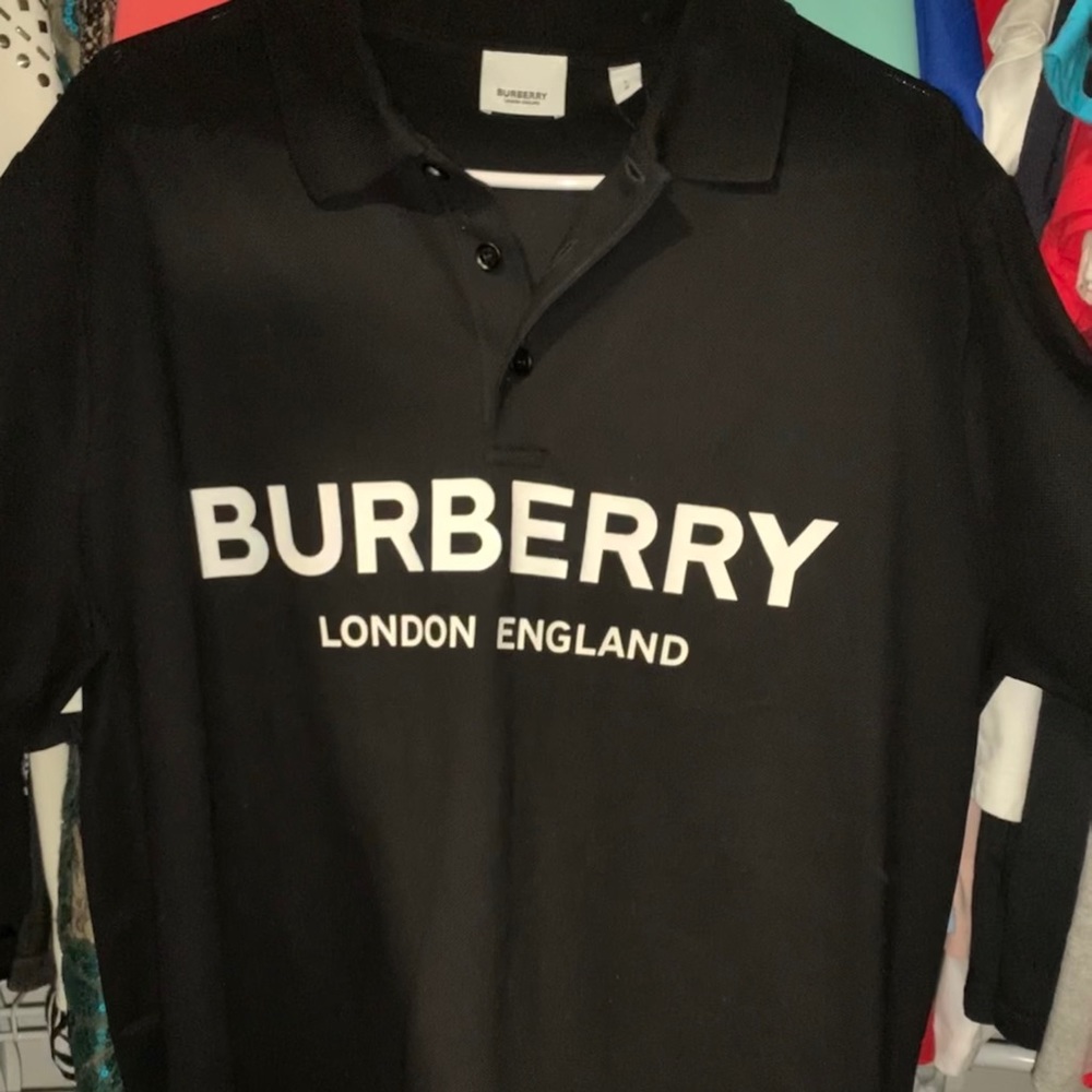 Black Burberry Polo